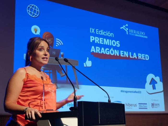La consejera ha recogido el premio a la Transformación Digital Pública en nombre de Servicios Digitales de Aragón