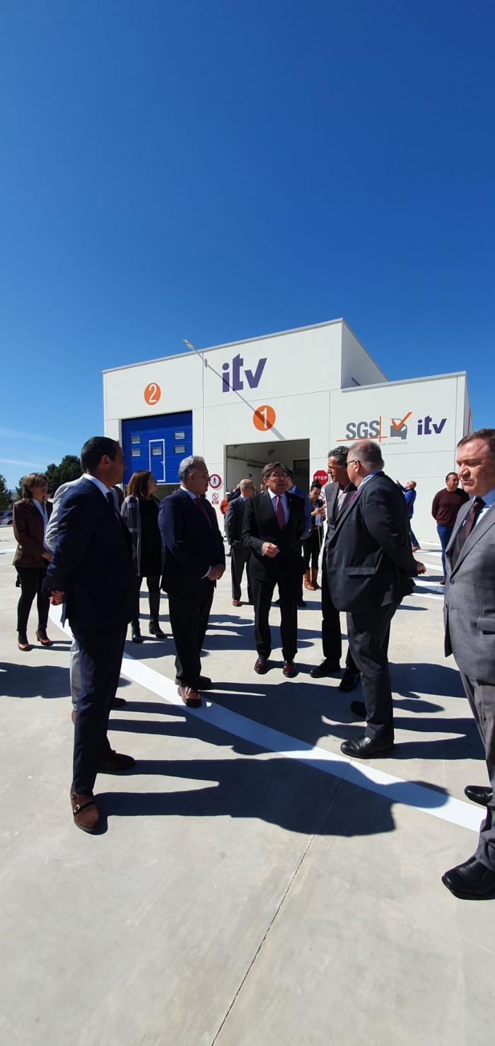 Aliaga inaugura la ITV de La Puebla de Híjar