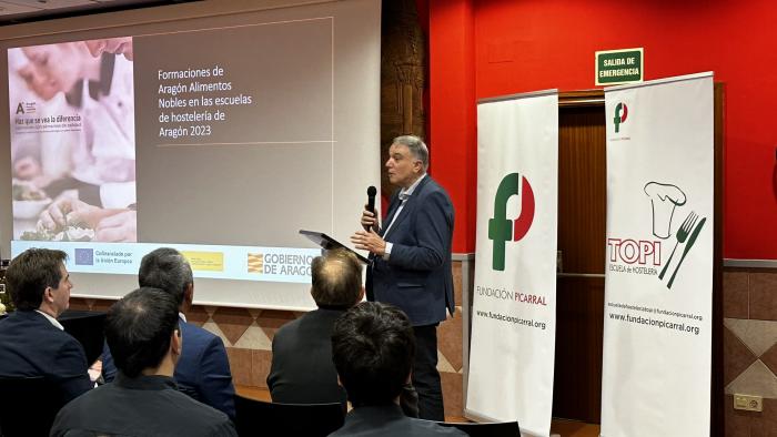 Juan José Orriés, director general de innovación y promoción alimentaria en la I Jornada de Formación de Alimentos de Aragón