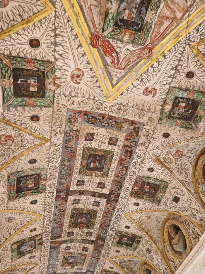 Detalle del techo en el Palacio de los Condes de Argillo en Morata de Jalón.