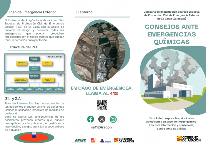 Imagen del artículo El 112 Aragón activará este miércoles el sistema ES-Alert en La Zaida en un simulacro de riesgo químico