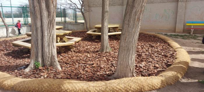 El espacio creado en el patio del colegio de Monreal,