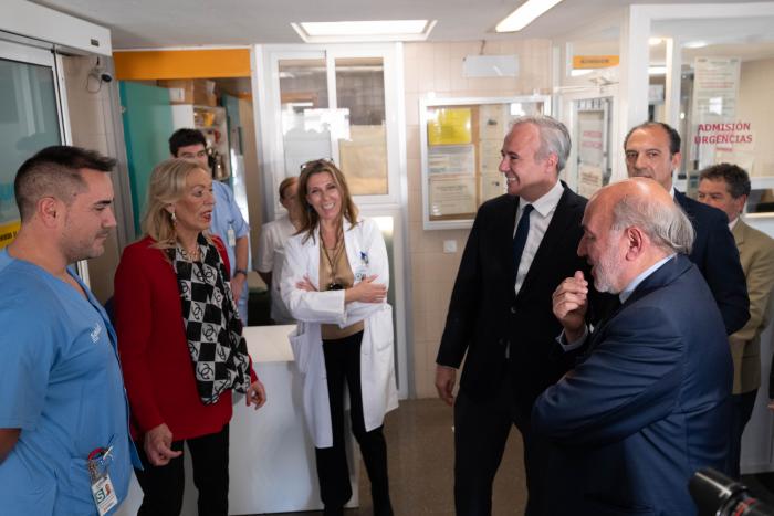El presidente viaja a Calatayud y visita las Urgencias del Hospital Ernest Lluch