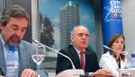 El consejero de Economía, Hacienda y Empleo, Alberto Larraz, ha asistido a la presentación del Edificio de la Torre del Agua