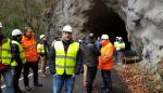 Soro visita las obras realizadas para la estabilización de uno de los túneles del Cañón de Añisclo