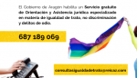 El Gobierno de Aragón habilita un teléfono gratuito para atender los delitos de odio por homofobia, orientación sexual o identidad de género
