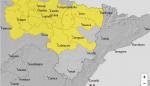 Aviso amarillo por lluvias y tormentas en el Pirineo, Huesca centro y la provincia de Zaragoza