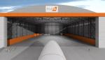 El hangar en el Aeródromo/Aeropuerto de Teruel, ya adjudicado, será financiado al 50 por ciento con un crédito del Ministerio de Industria