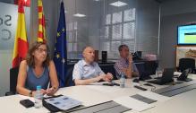 Reunión del CECOPI en la sala de crisis del 112 Aragón
