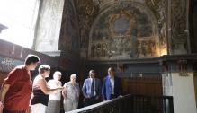El presidente de Aragón visita la Iglesia de la Mantería