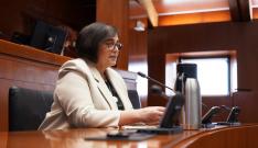La directora general de Mayores, Ana Isabel Berges, ha comparecido este martes en la comisión de Bienestar Social y Familia