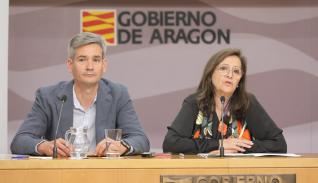 Jorge Crespo y Carmen Sánchez, durante la rueda de prensa.