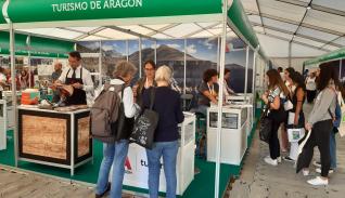 El stand de Aragón, en la feria de turismo de naturaleza.