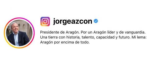 Perfil Instagram Jorge Azcón