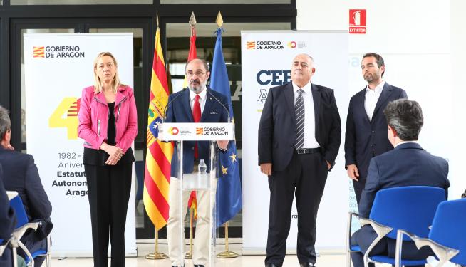 El Presidente de Aragón visita instalaciones del CEEI Aragón en Huesca