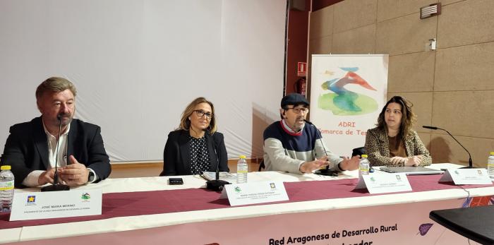 Clausura a cargo de la consejera Mayte Pérez de las jornadas de la Red Aragonesa de Desarrollo Rural en la localidad turolense de Villarquemado