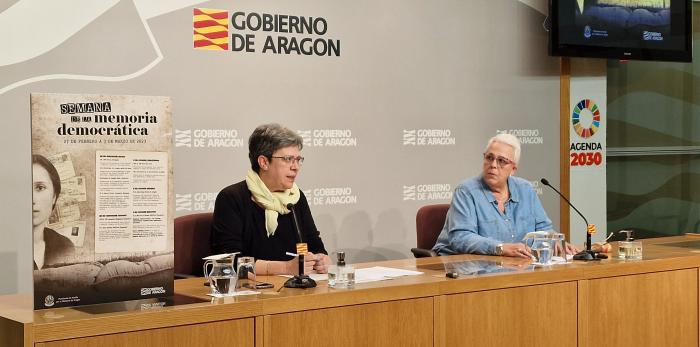 Marisancho Menjón y Anabel Lapuente, presidenta de PAMA