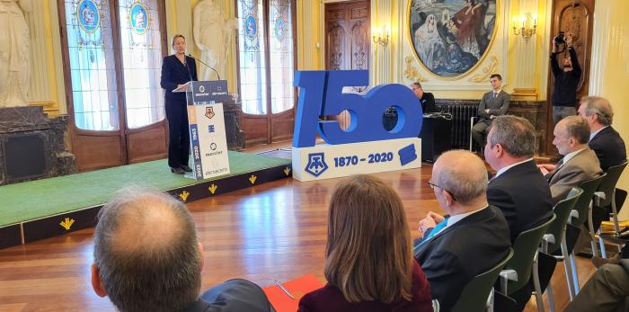 Gastón en la celebración del 60 aniversario de Ebroacero y el 150 de Talleres Mercier