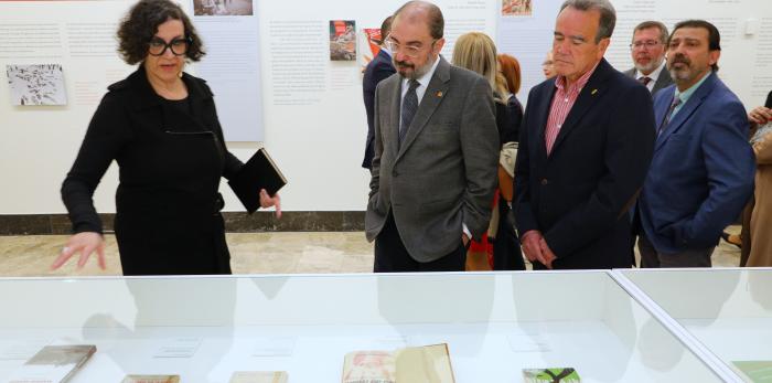 Inauguración de la exposición sobre Ramón J. Sender en el Museo de Zaragoza
