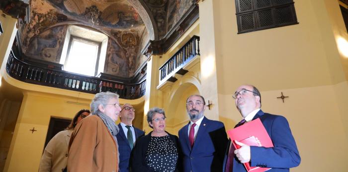 Lambán e Iceta visitan el Museo de Zaragoza y La Mantería
