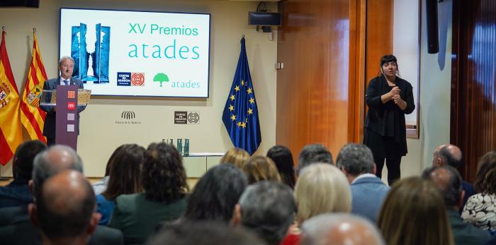 La XV edición de los Premios Atades se han desarrollado este jueves en la sala Goya del Palacio de la Aljafería