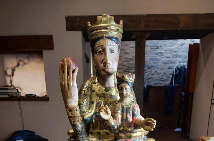 Restauración de la Virgen de la Liena