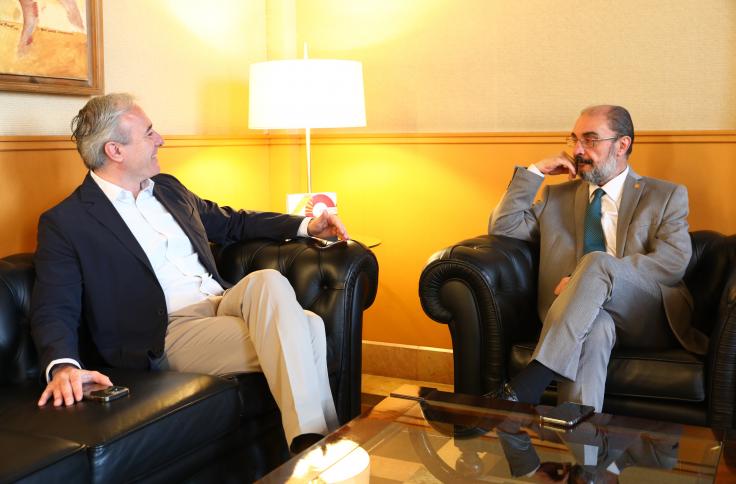 Reunión del Presidente de Aragón con el Alcalde de Zaragoza