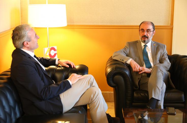 El Presidente de Aragón se reúne con el Alcalde de Zaragoza