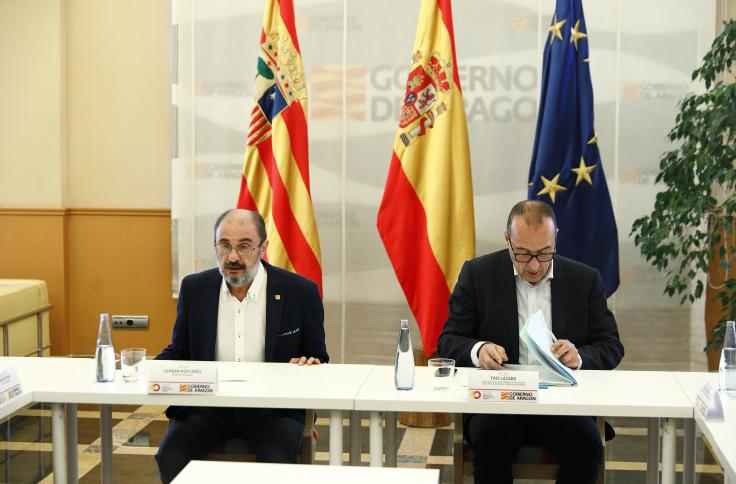 El Presidente de Aragón se reúne con alcaldes del Pirineo