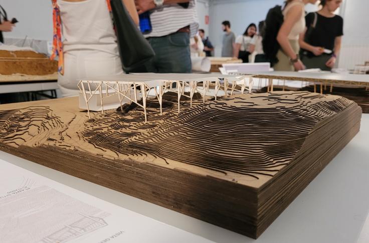 Proyectos del alumnado de Arquitectura para cubrir el yacimiento de Contrebia Belaisca, en Botorrita