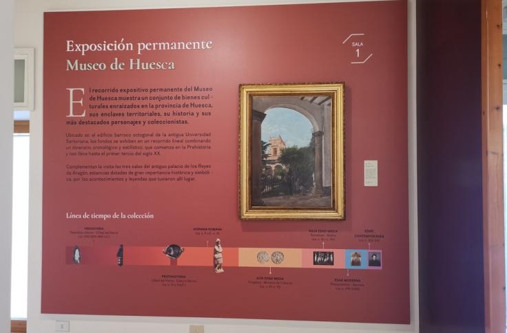 Nuevo panel de recepción del Museo de Huesca