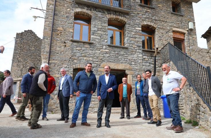 Visita del presidente Lambán a la comarca del Sobrarbe