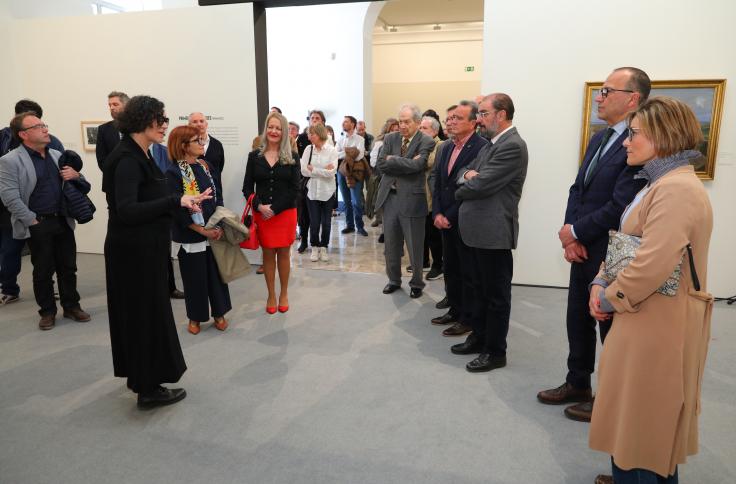 Inauguración de la exposición sobre Ramón J. Sender en el Museo de Zaragoza