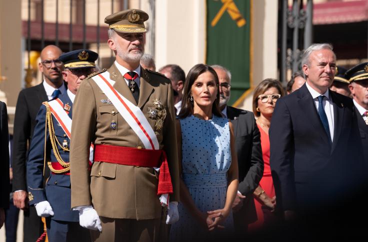 El presidente de Aragón asiste a la jura de bandera de la princesa Leonor en Zaragoza