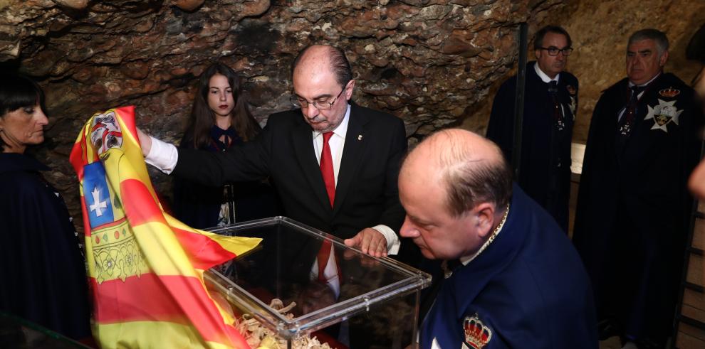 Discurso del presidente Javier  Lambán, en el acto de reinhumación de los restos óseos del Linaje de Aragón. San Juan de la Peña.