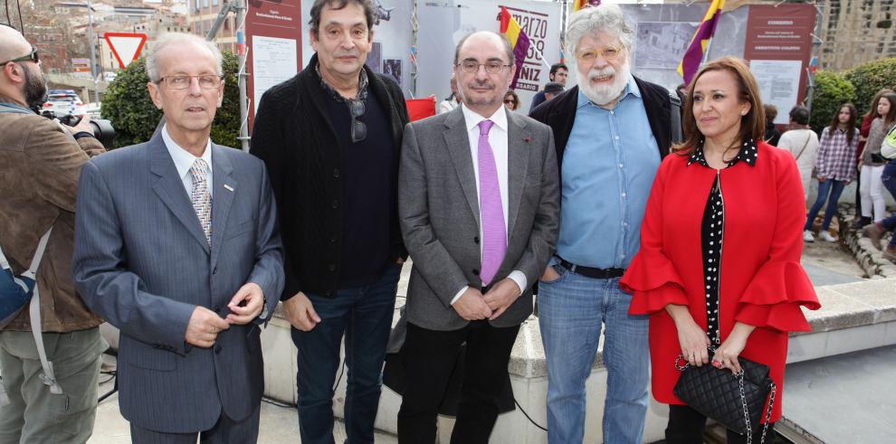 Lambán defiende el espíritu de reparación, verdad y justicia de la Ley de Memoria Democrática en el 80 aniversario del bombardeo de Alcañiz