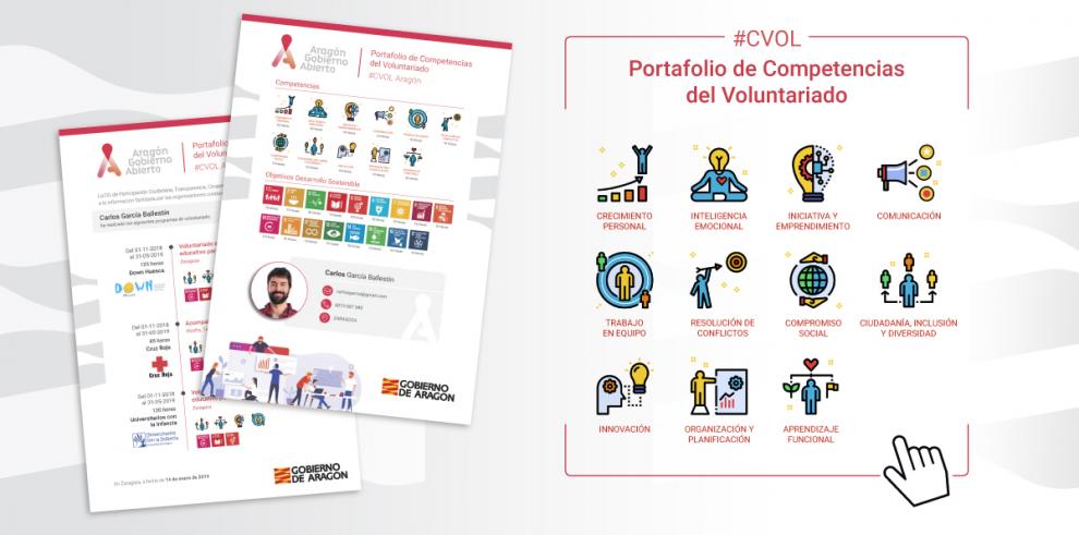 Casi 140 programas de voluntariado están reconocidos ya por el Gobierno de Aragón a través del Portafolio de Competencias del Voluntariado CVOL