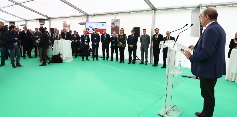 El Presidente de Aragón inaugura AGROTIM, el segundo apartadero de la intermodal de Monzón dedicado al transporte de graneles, en la que se han invertido 5 millones de euros