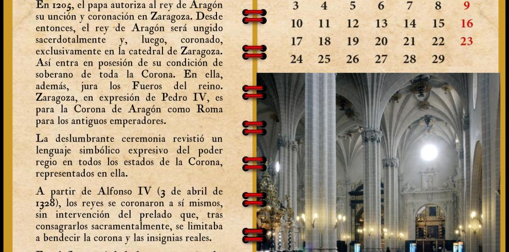El Presidente de Aragón felicita el Año Nuevo con una nueva versión del calendario sobre la historia de Aragón