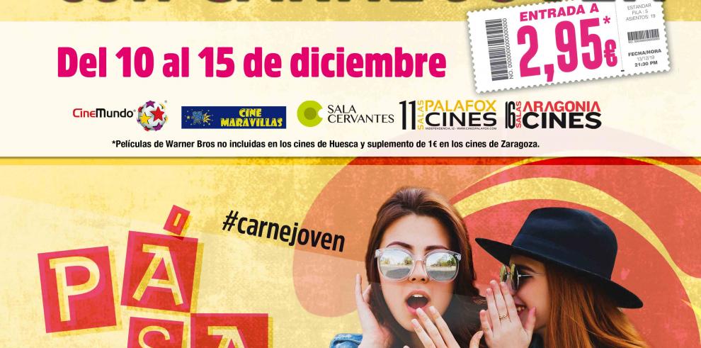 El Instituto Aragonés de la Juventud celebra la Semana del Cine con el Carné Joven 
