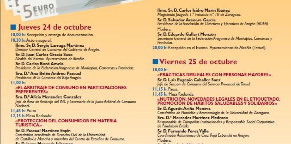 Alcañiz acoge la XII Jornada de Información sobre consumo en los municipios