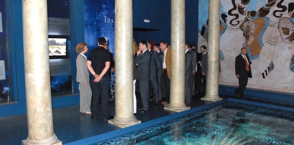 El Presidente de Aragón ha acompañado a S.M. la Reina en su visita a la Expo
