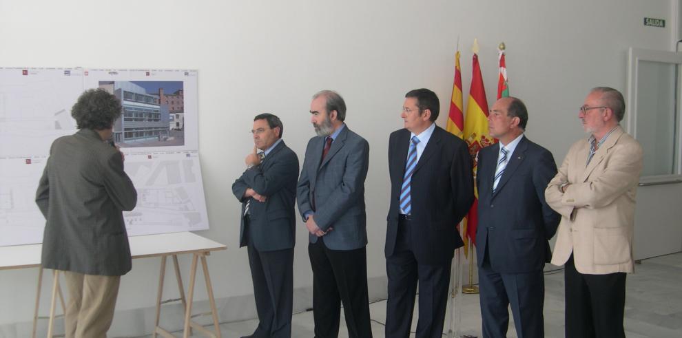 Imágenes del acto de recepción de las obras de la Casa Aísa de Huesca. 