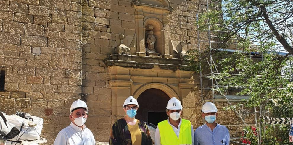 Visita a las obras de restauración y conservación de la iglesia de Castilsabas