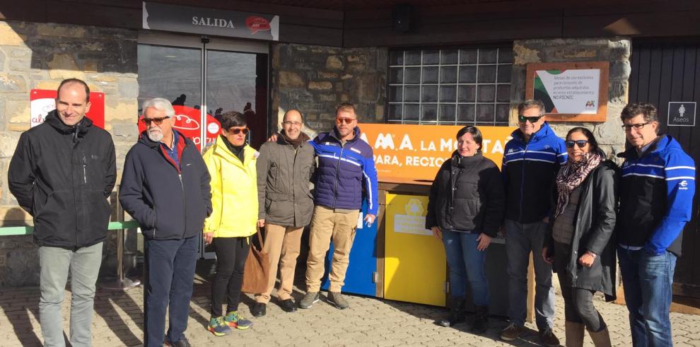 Ecoembes, el Gobierno de Aragón y ARAMON fomentan el reciclaje en las estaciones de esquí de Formigal-Panticosa y Cerler