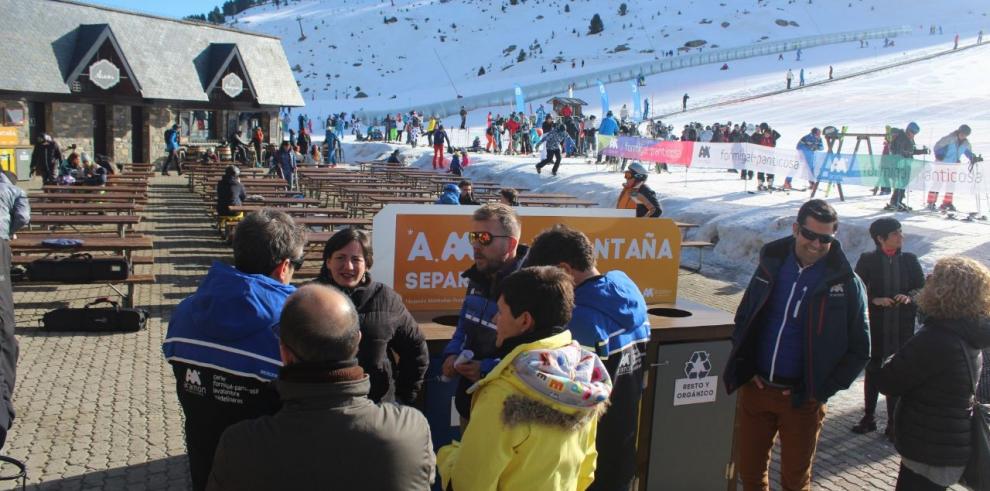Ecoembes, el Gobierno de Aragón y ARAMON fomentan el reciclaje en las estaciones de esquí de Formigal-Panticosa y Cerler