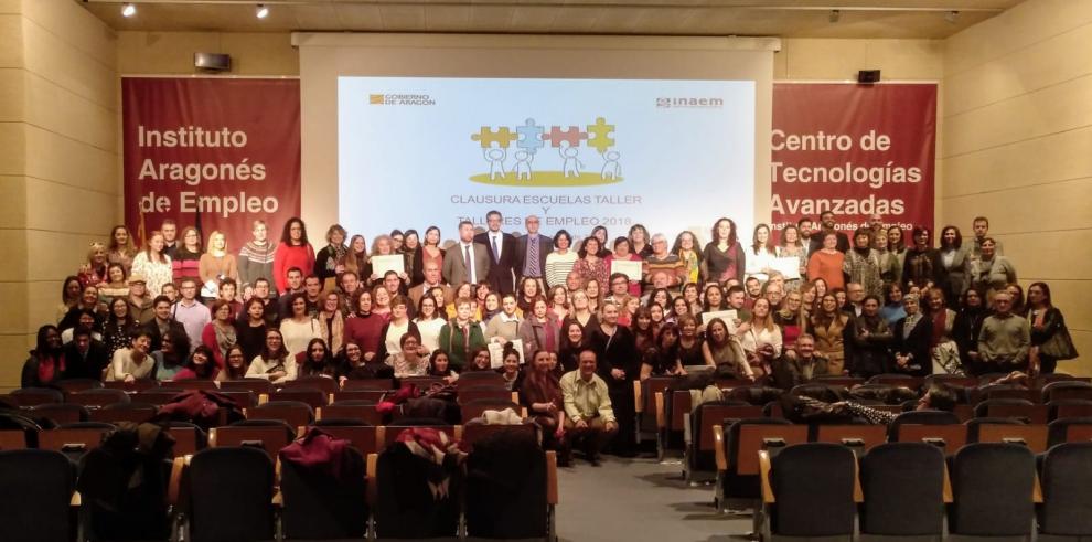 Más de 200 alumnos concluyen su formación en una veintena de escuelas taller y talleres de empleo en la provincia de Zaragoza