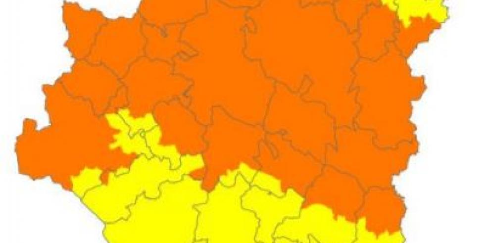Alerta naranja por riesgo de incendios forestales en buena parte de Aragón