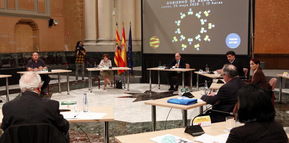 El Gobierno de Aragón analiza con CERMI, COAPEMA y la Plataforma del Tercer Sector las necesidades provocadas por la crisis del coronavirus