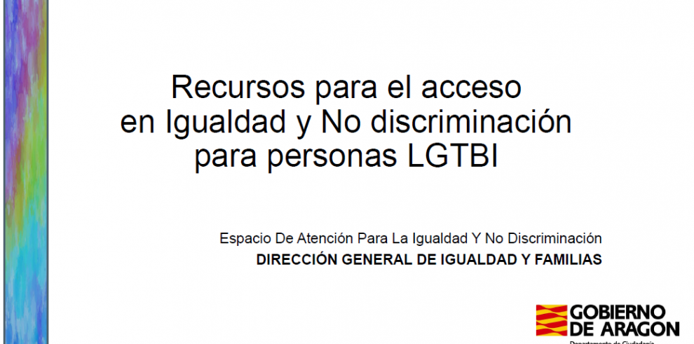El Gobierno de Aragón ha elaborado una guía de recursos para ayudar a las personas LGTBI en el marco de la crisis sanitaria